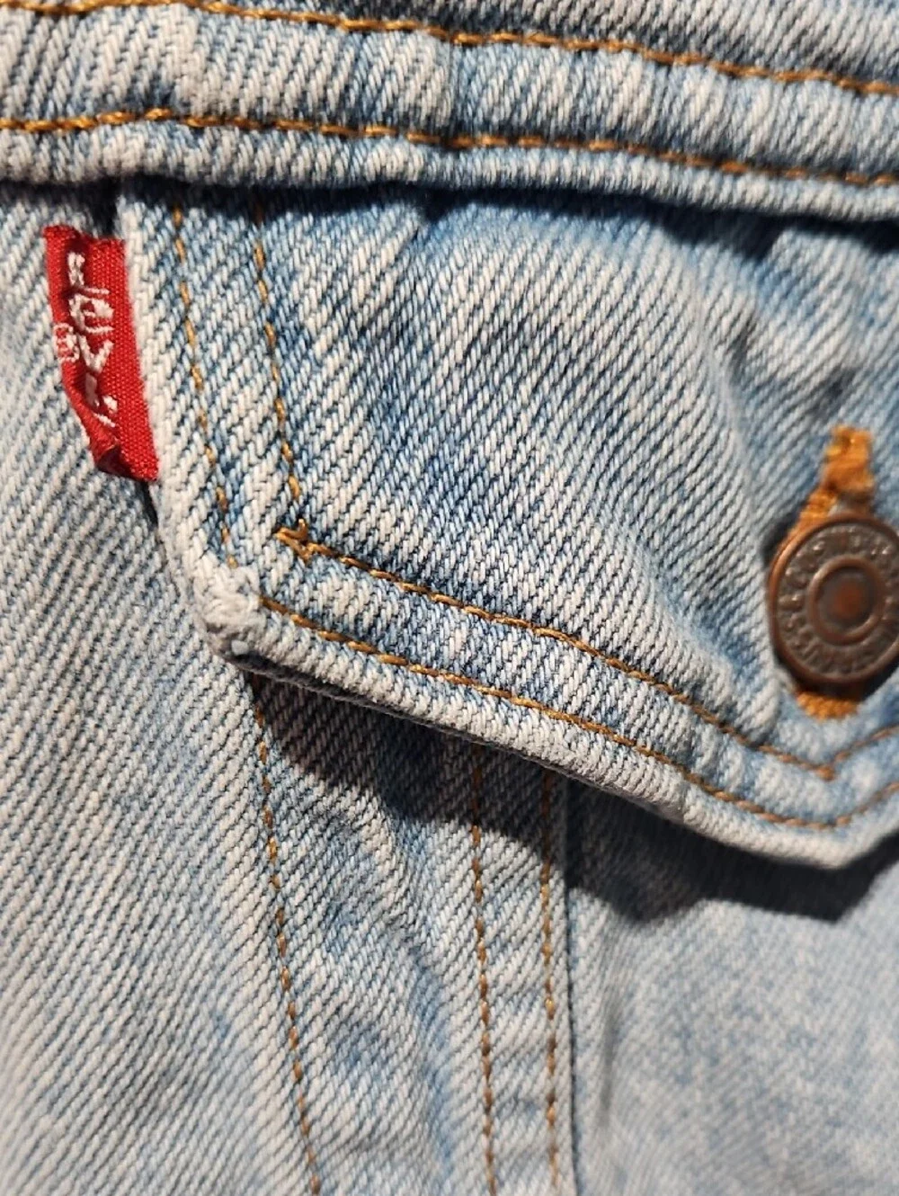 Vintage Levi's Light Wash Denim Trucker Jacket